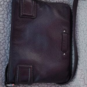 Cole Haan dark purple small leather crossbody bag. EUC. Preloved